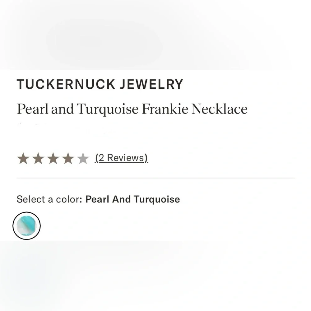 Tuckernuck Collection | Pearl & Turquoise Frankie Necklace | New - Picture 5 of 6